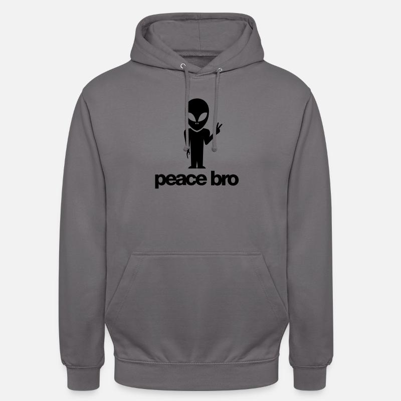 Peace bro alien - Unisex Hoodie - Mittelgrau