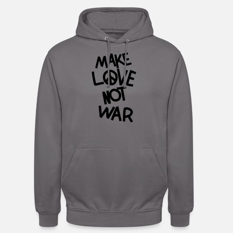Make love not war - Unisex Hoodie - Mittelgrau
