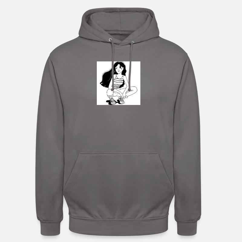 Mode Mädchen - Unisex Hoodie - Mittelgrau