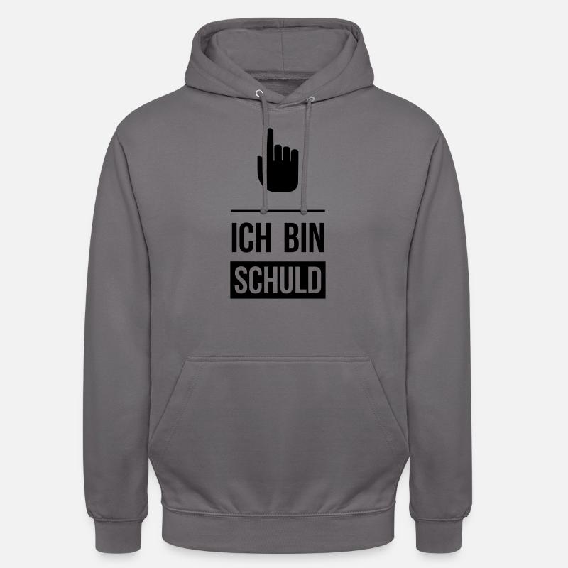 Ich bin schuld - Unisex Hoodie - Mittelgrau