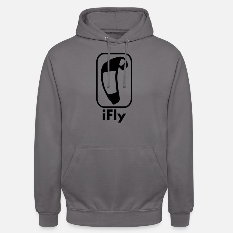 i_fly_vec_1 fr - Sweat-shirt à capuche unisexe - gris éléphant