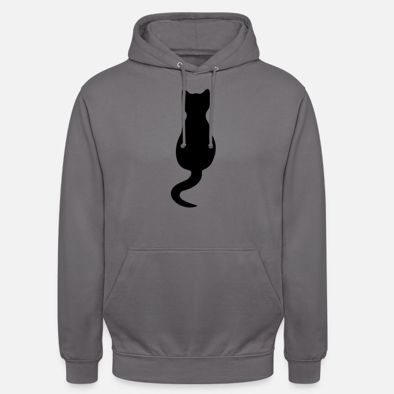 Chat - Sweat-shirt à capuche unisexe - gris éléphant