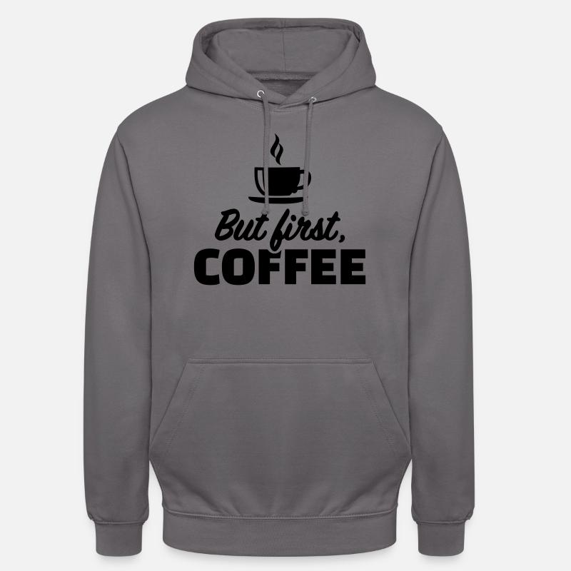 Kaffee - Unisex Hoodie - Mittelgrau