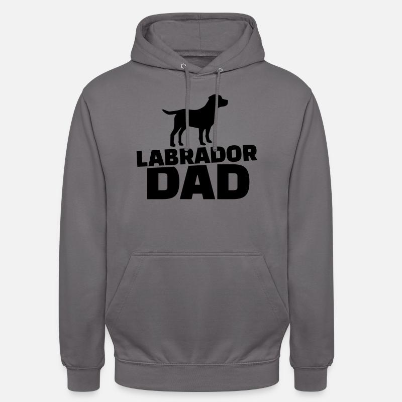 Labrador Dad - Sweat-shirt à capuche unisexe - gris éléphant