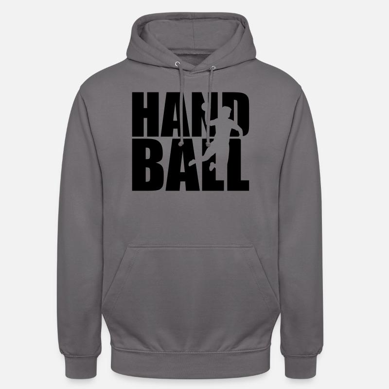 Handball - Sweat-shirt à capuche unisexe - gris éléphant