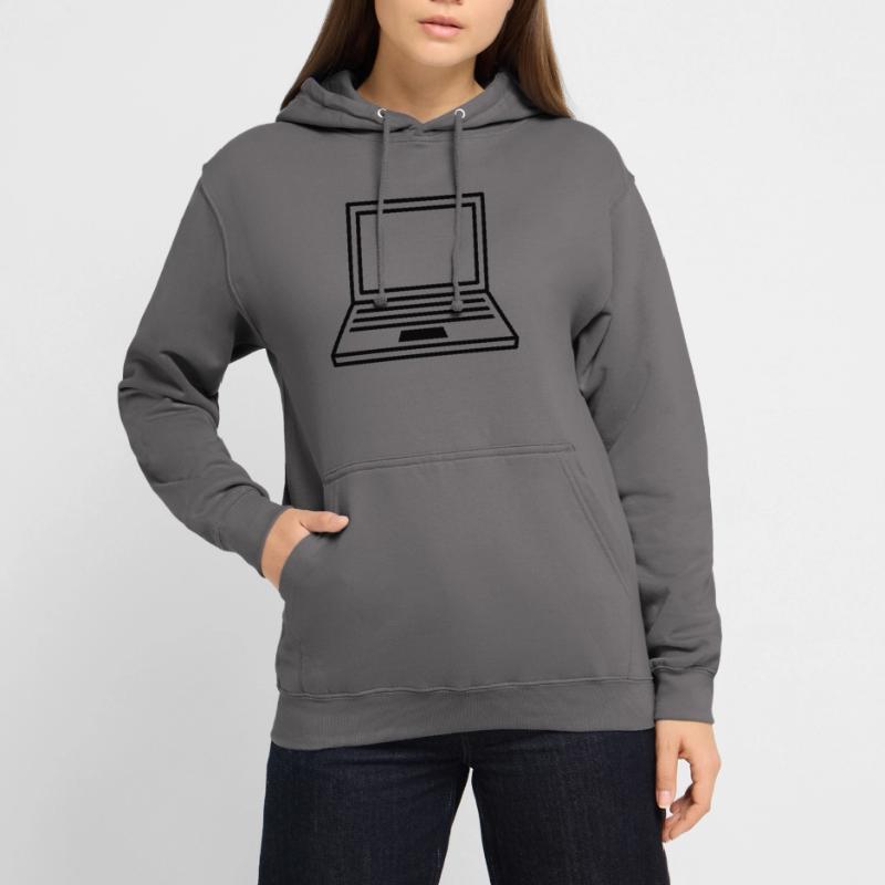 computer laptop notebook pc write screen mobile ta Unisex Hoodie