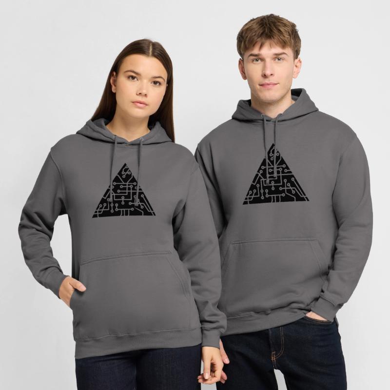 triangular shape microchip technology cool design Unisex Hoodie