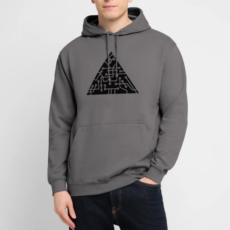 triangular shape microchip technology cool design Unisex Hoodie