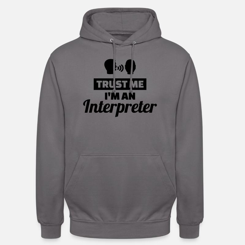 Interprète - Sweat-shirt à capuche unisexe - gris éléphant