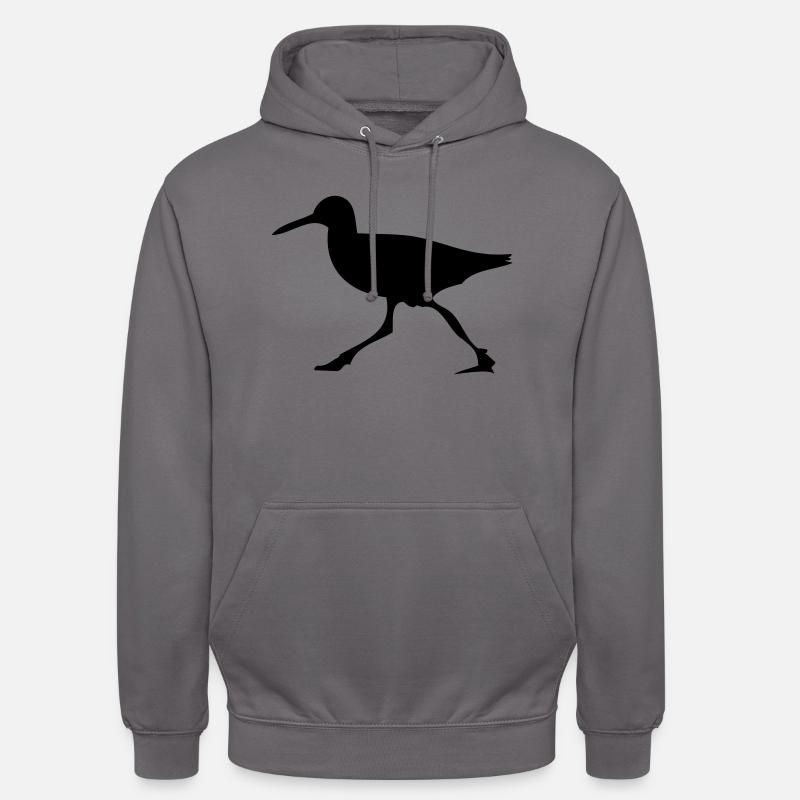 Exécution d'oiseau - Sweat-shirt à capuche unisexe - gris éléphant
