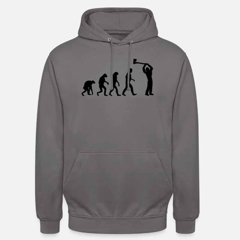 lumberjack evolution fun - Unisex Hoodie - elephant grey