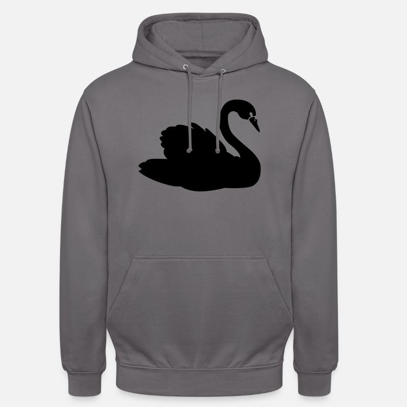 Cygne - Sweat-shirt à capuche unisexe - gris éléphant