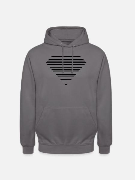 Diamond Stripes Diamanten Symbol - Unisex Hoodie - Mittelgrau