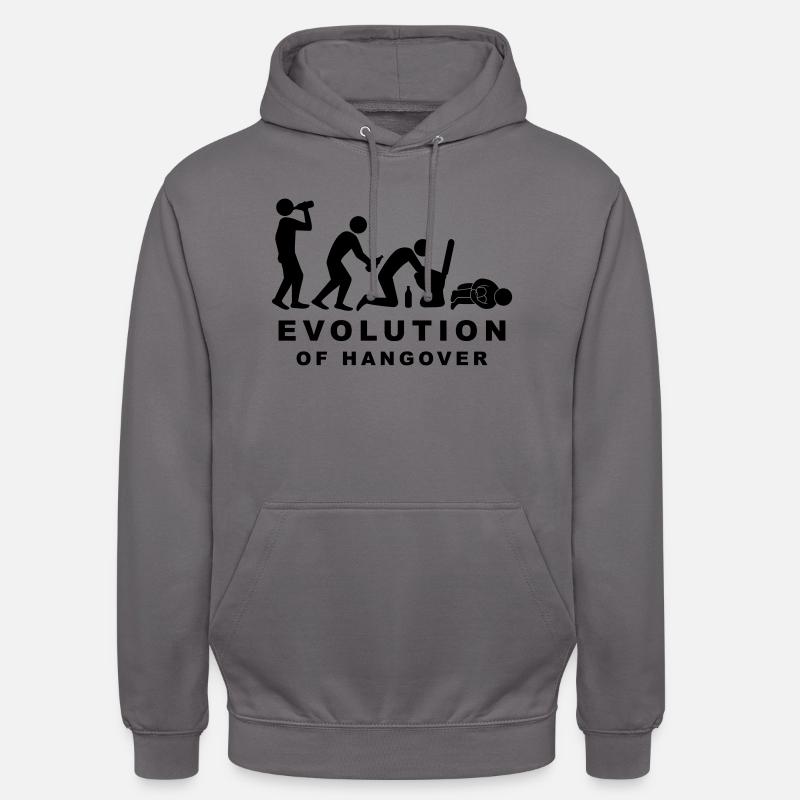 Evolution Hangover - Sweat-shirt à capuche unisexe - gris éléphant