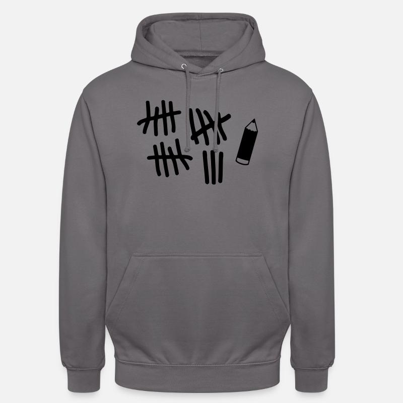 Striche - Stift - Unisex Hoodie - Mittelgrau