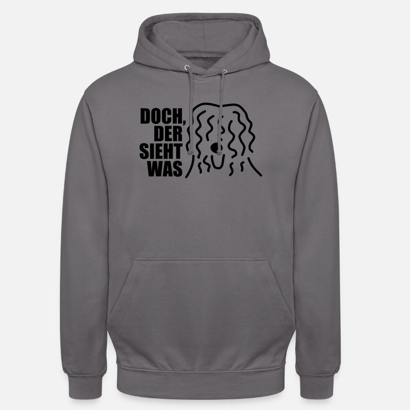 Doch der sieht was - Unisex Hoodie - Mittelgrau
