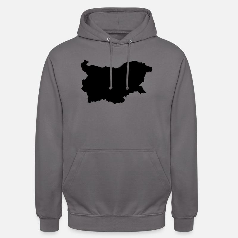 Carte de la Bulgarie - Sweat-shirt à capuche unisexe - gris éléphant