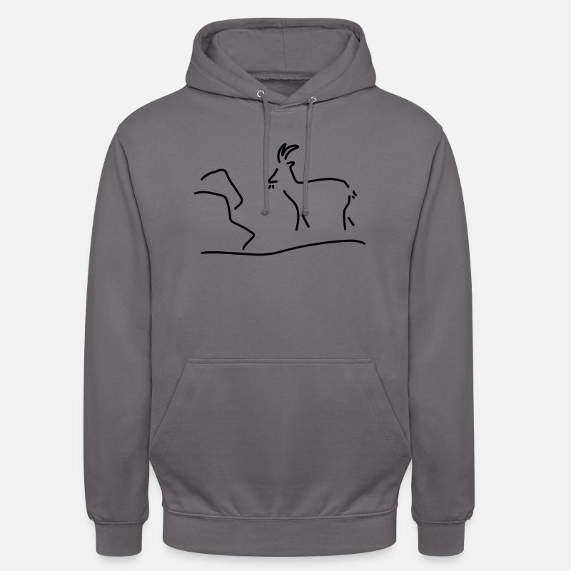 ziege oder steinbock - Unisex Hoodie - Mittelgrau