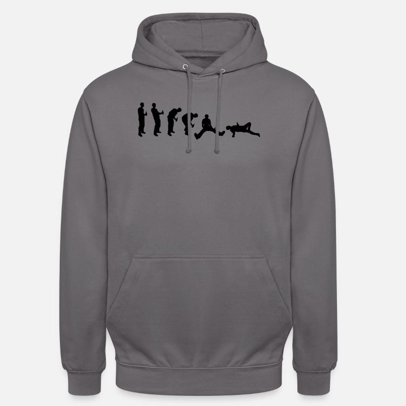 Drunk evolution - Unisex Hoodie - elephant grey