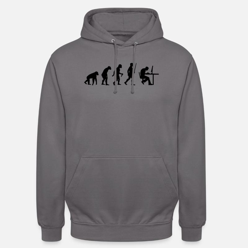 Geek Evolution - Sweat-shirt à capuche unisexe - gris éléphant