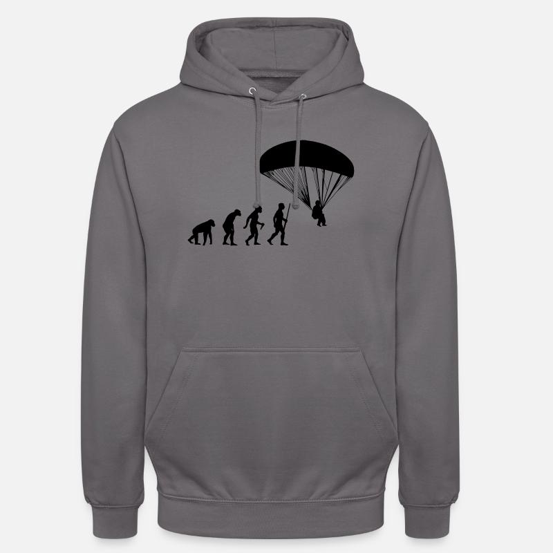 Paragliding Evolution - Unisex Hoodie - Mittelgrau