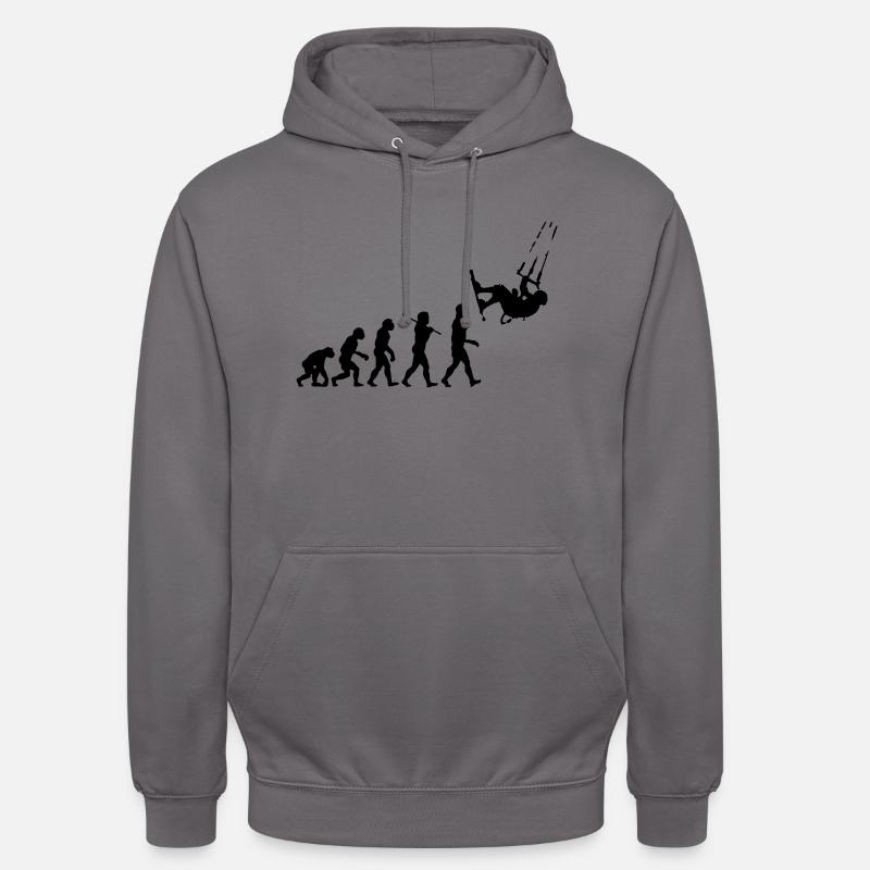 Kitesurf Evolution - Unisex Hoodie - Mittelgrau