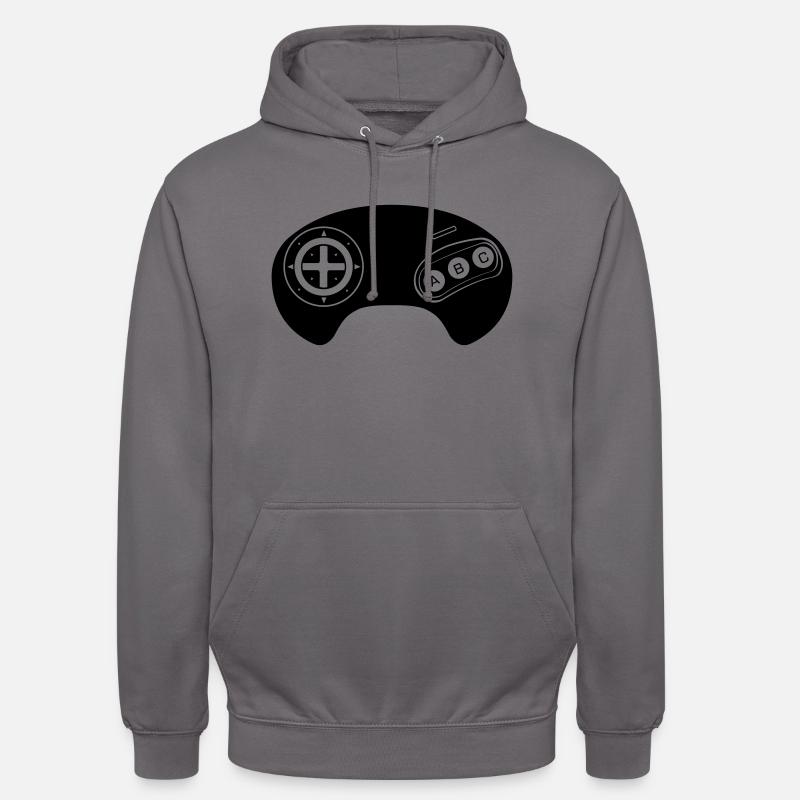 Mega Retro Controller - Unisex Hoodie - Mittelgrau
