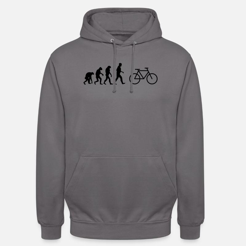 fahrrad evolution - Unisex Hoodie - Mittelgrau