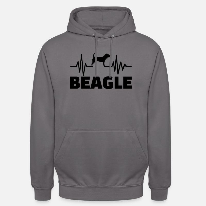 Beagle - Sweat-shirt à capuche unisexe - gris éléphant