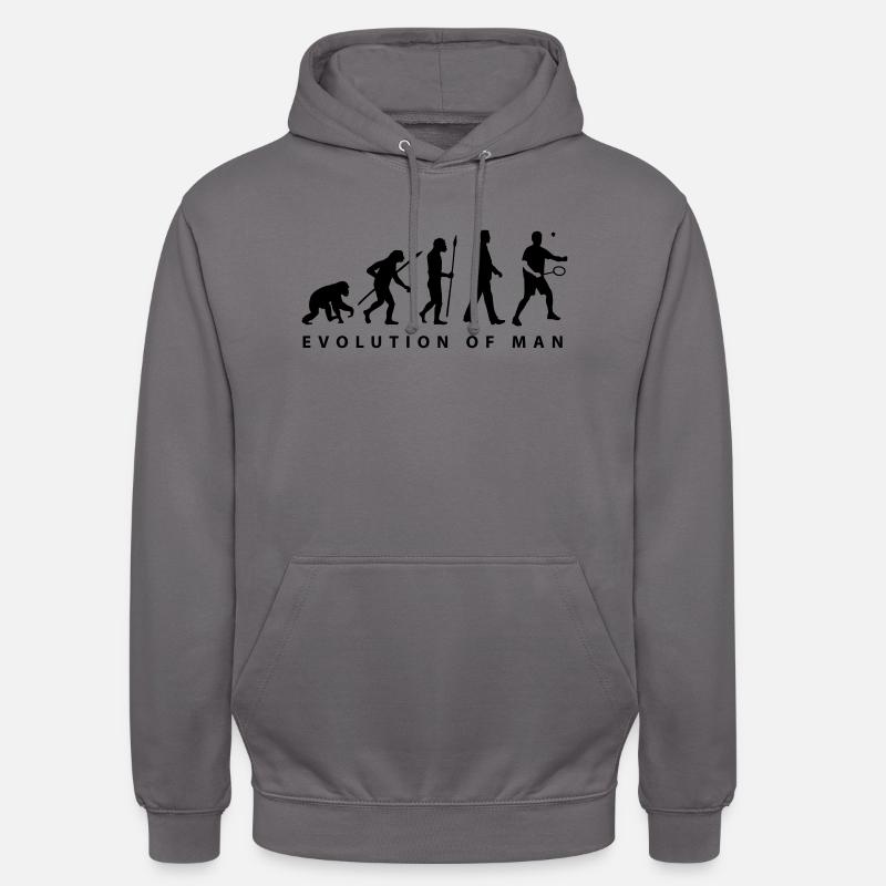 badminton_evolution_02__b_1c - Unisex Hoodie - elephant grey