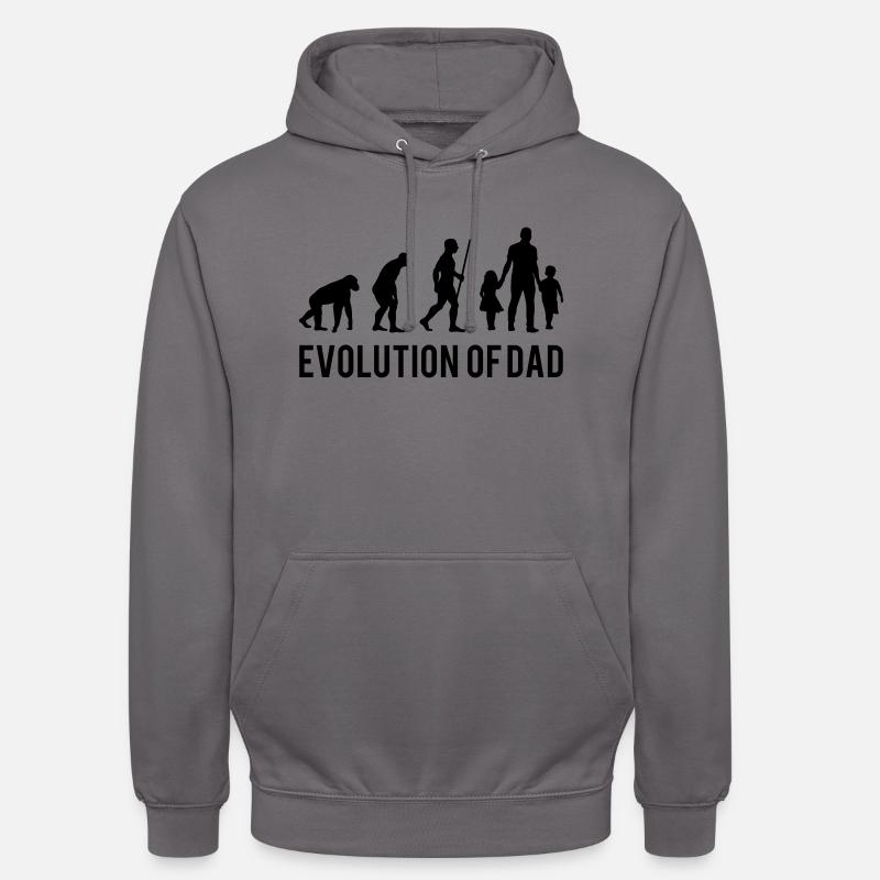 Evolution of Dad - Sweat-shirt à capuche unisexe - gris éléphant