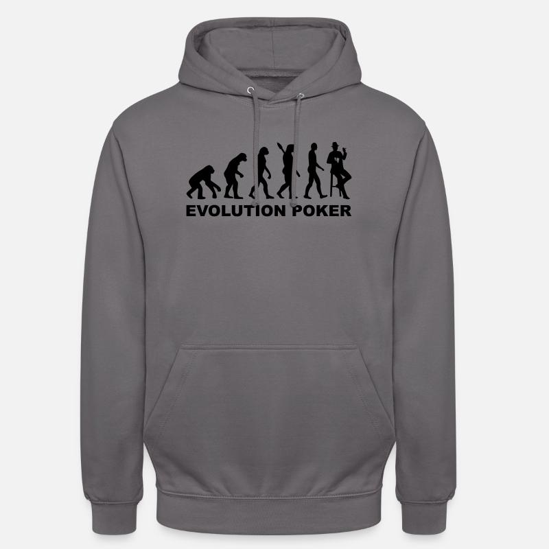 Evolution Poker - Sweat-shirt à capuche unisexe - gris éléphant