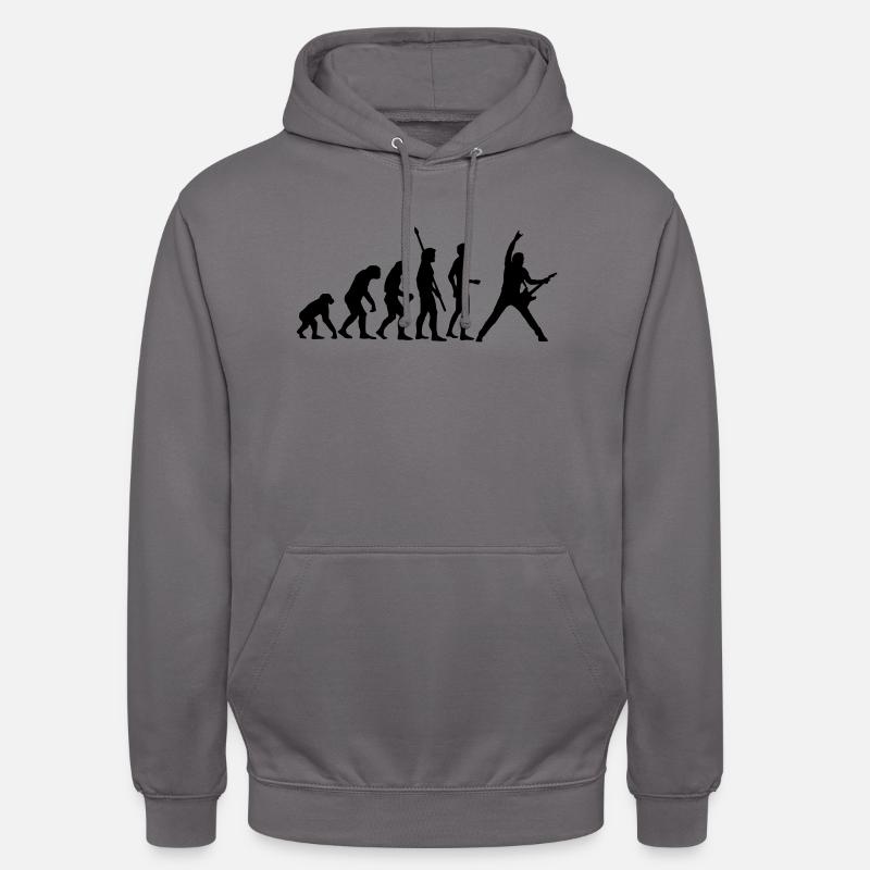 evolution_guitar_b - Unisex Hoodie - elephant grey
