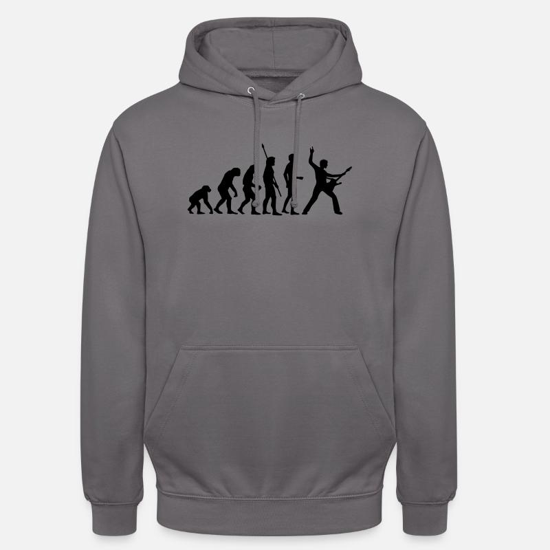 evolution_rocks_b_1c - Sweat-shirt à capuche unisexe - gris éléphant