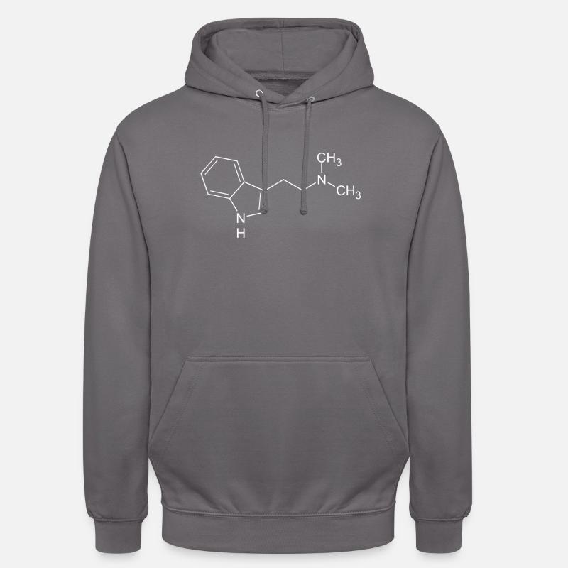 DMT Dimethyltryptamin Strukturformel - Unisex Hoodie - Mittelgrau