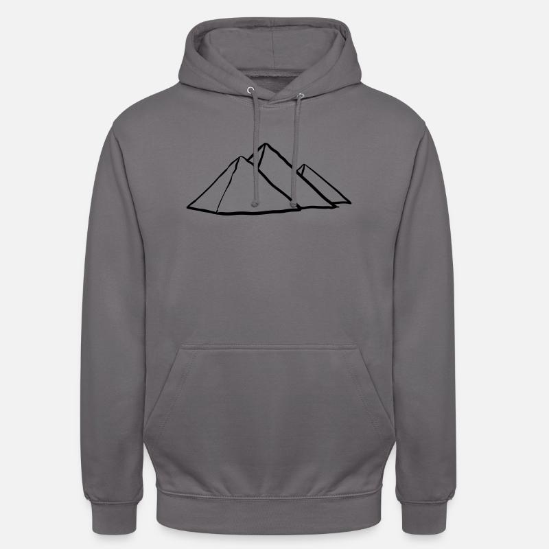 Pyramides de Gizeh - Sweat-shirt à capuche unisexe - gris éléphant