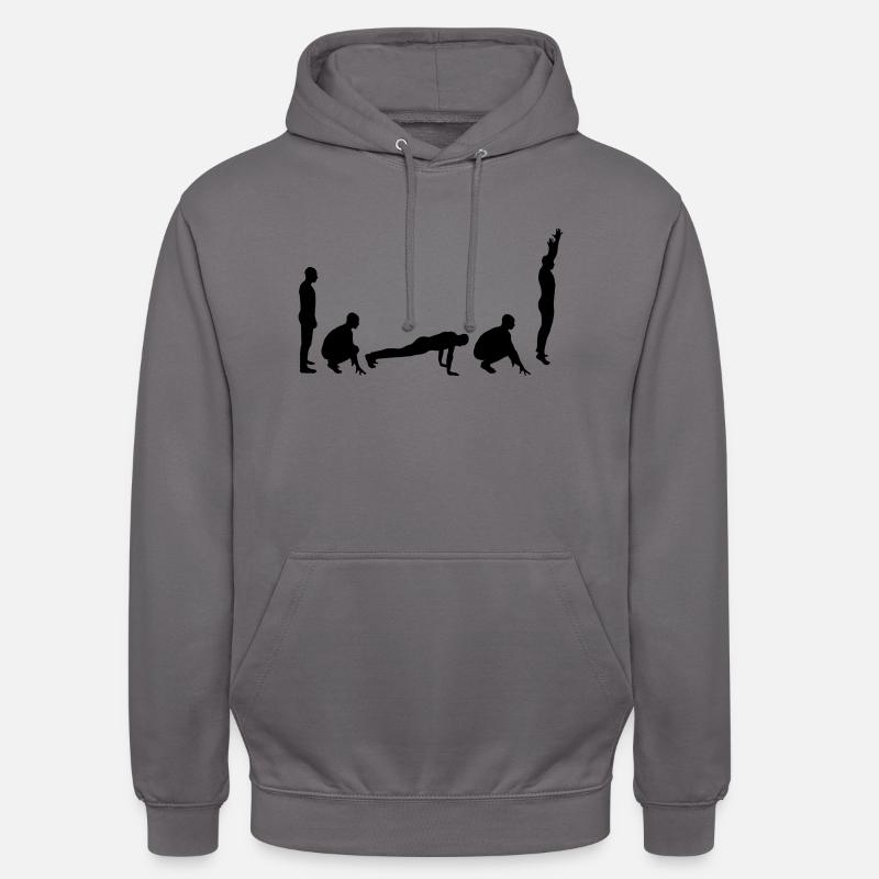 Evolution - Burpee - Sweat-shirt à capuche unisexe - gris éléphant