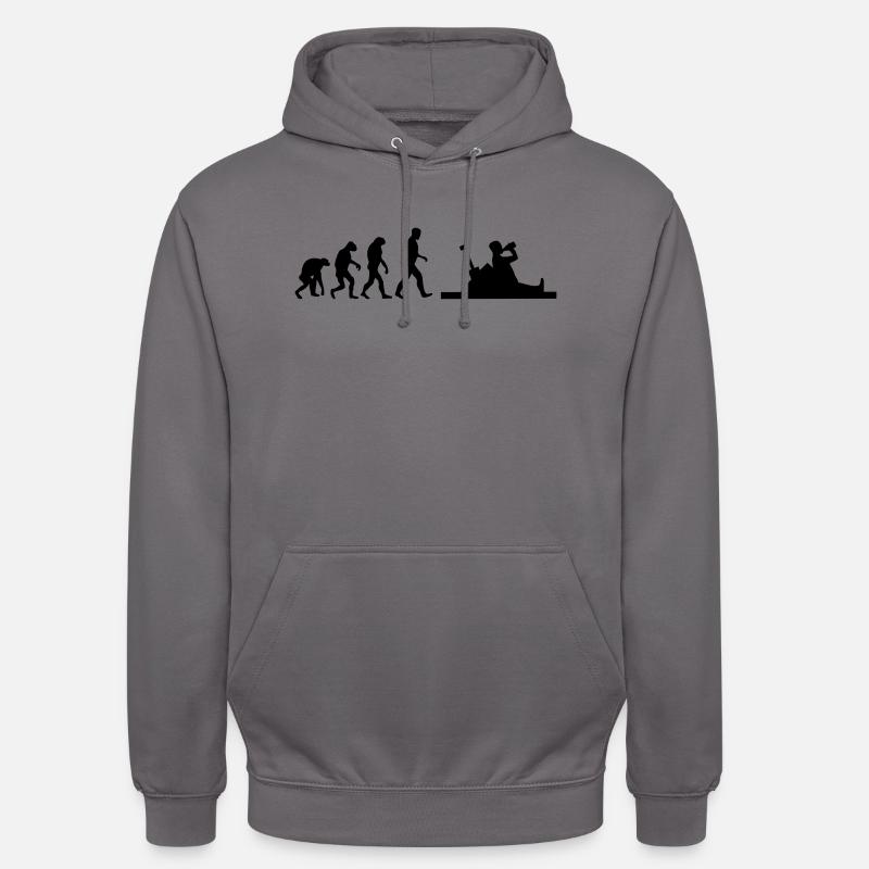 baustelle evolution - Unisex Hoodie - Mittelgrau