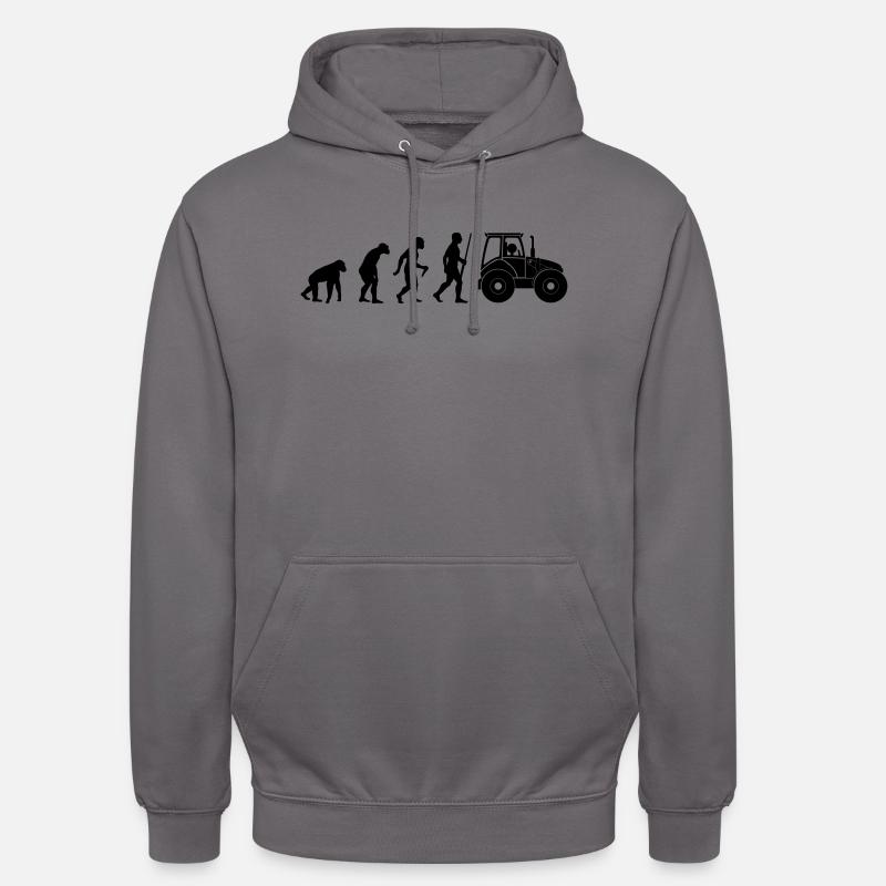 Traktor Evolution Farmer - Unisex Hoodie - Mittelgrau
