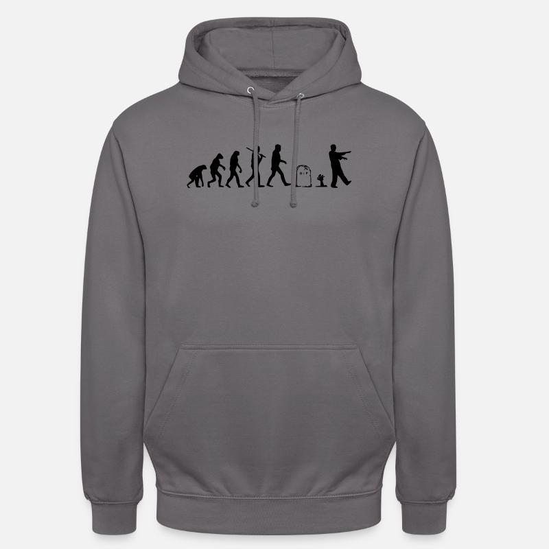 Evolution - Sweat-shirt à capuche unisexe - gris éléphant