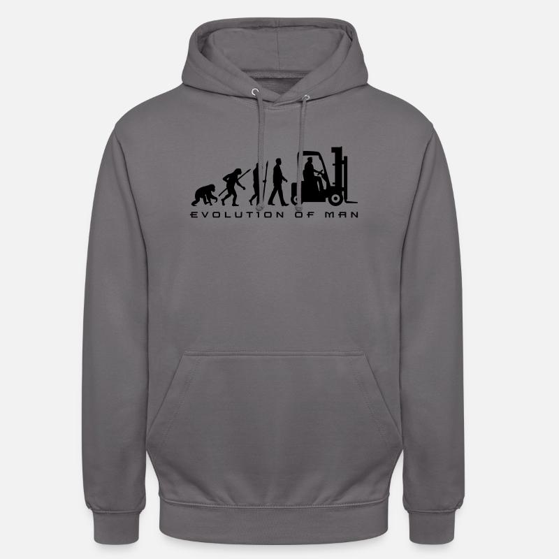 evolution_gabelstapler_122013_a_1c - Unisex Hoodie - Mittelgrau