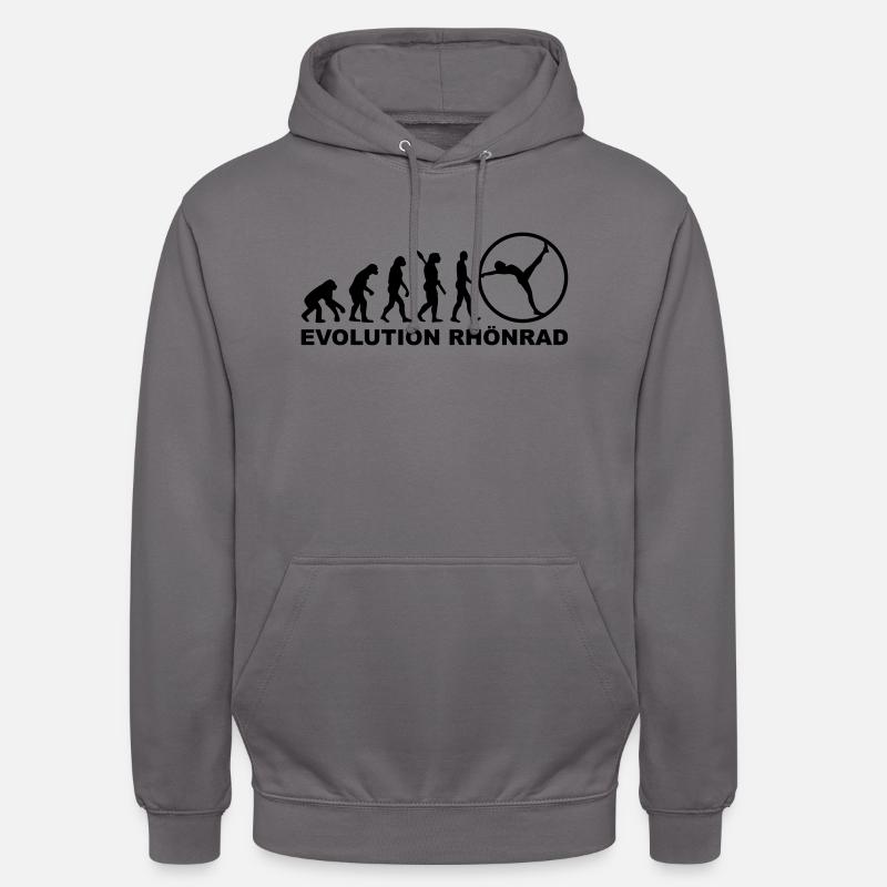 Evolution Rhönrad - Sweat-shirt à capuche unisexe - gris éléphant