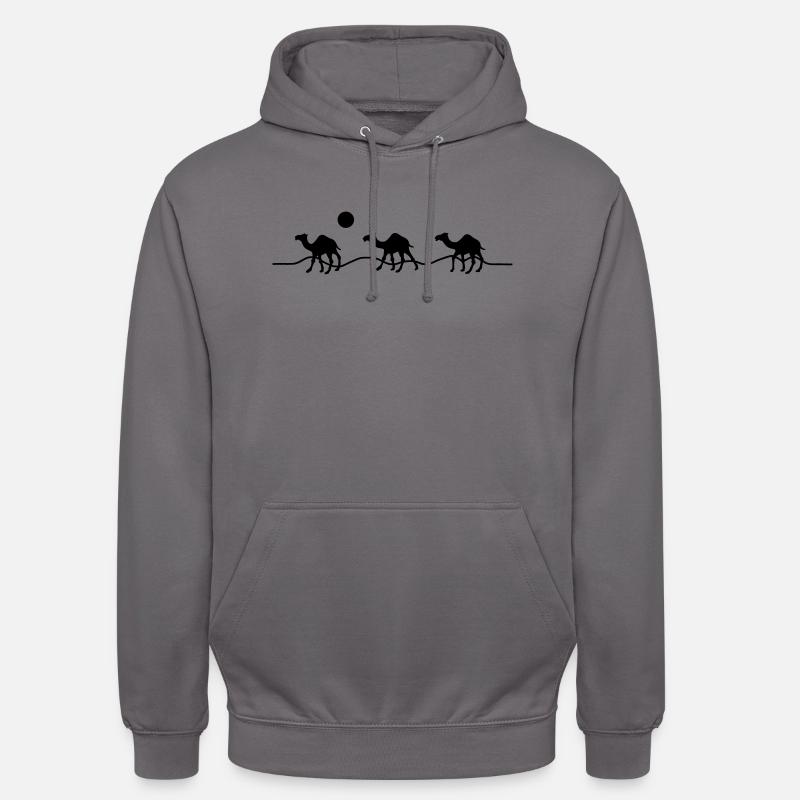 3 Kamele - Unisex Hoodie - Mittelgrau