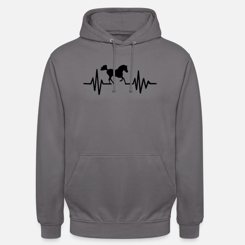 Cheval - Sweat-shirt à capuche unisexe - gris éléphant