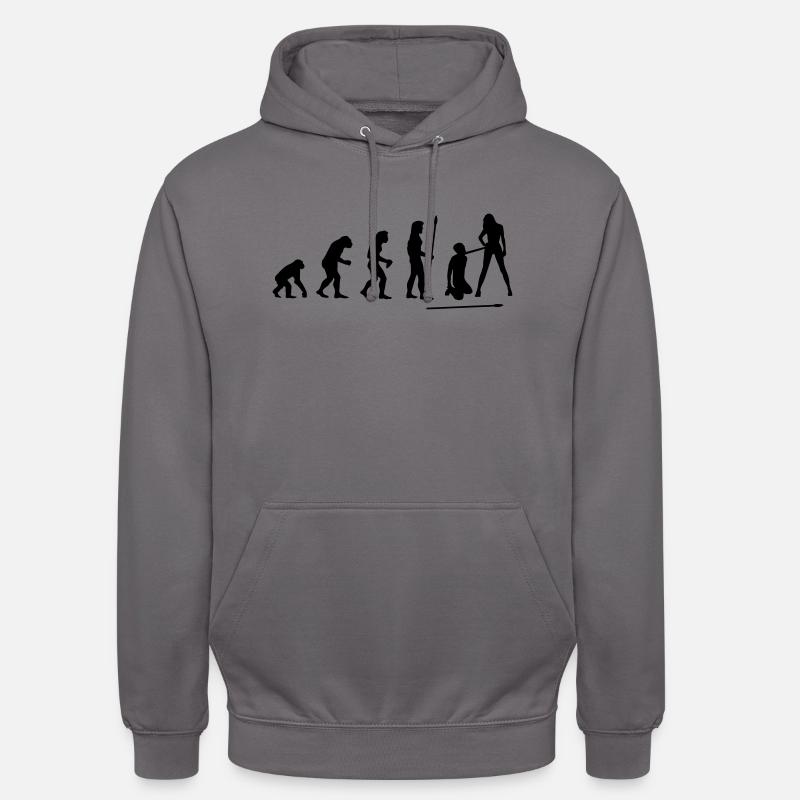 evolution_wedding1 - Unisex Hoodie - elephant grey