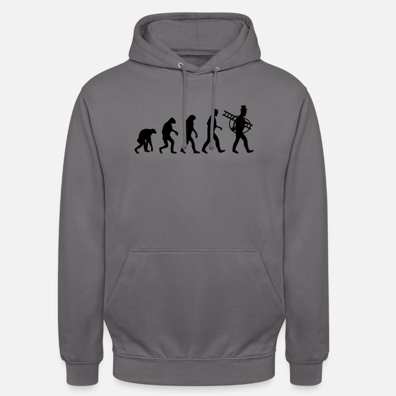 schornsteinfeger evolution - Unisex Hoodie - Mittelgrau