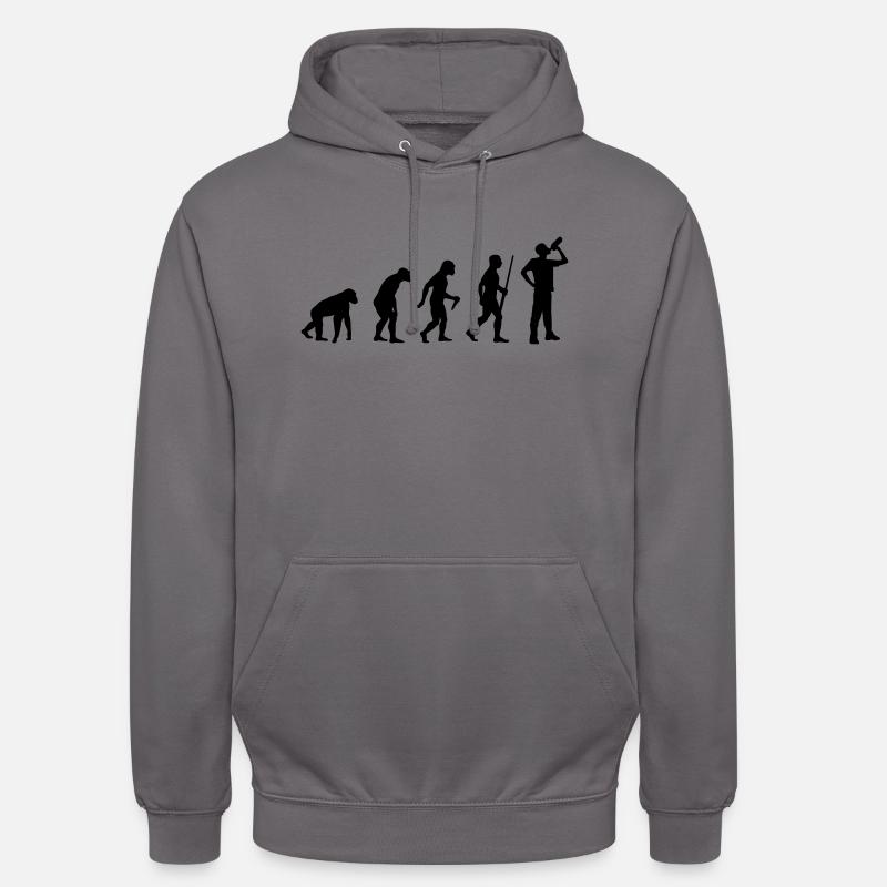 Beer Drinking Evolution - Unisex Hoodie - elephant grey