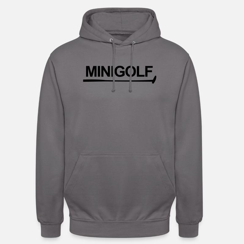 Minigolf,GOLF,golfen,fahne,golfplatz,golfschläger, - Unisex Hoodie - Mittelgrau