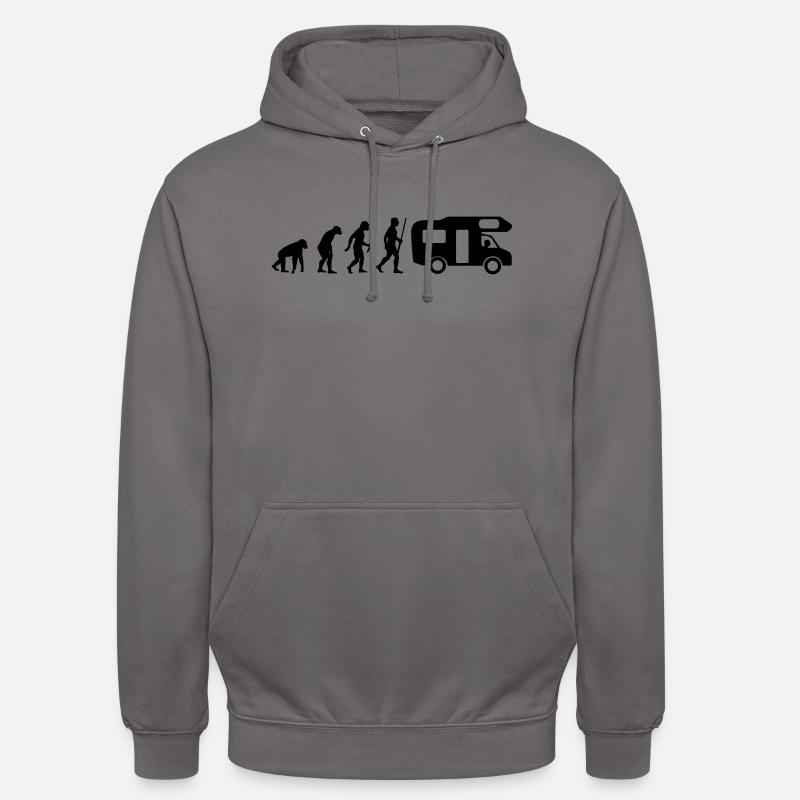 Camping evolution - Unisex Hoodie - Mittelgrau