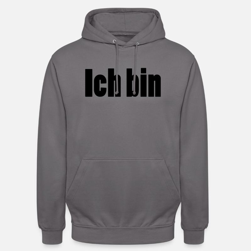 ich bin + dein Name - Unisex Hoodie - Mittelgrau